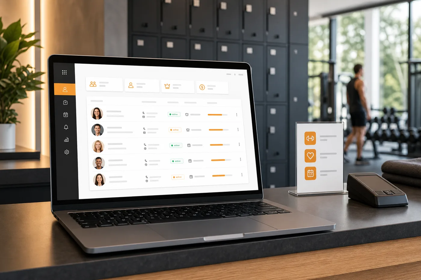 Pantalla de clientes y alumnos de FitSys