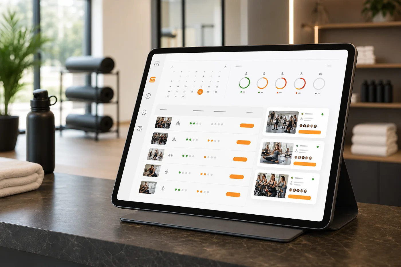 Pantalla de reservaciones de FitSys